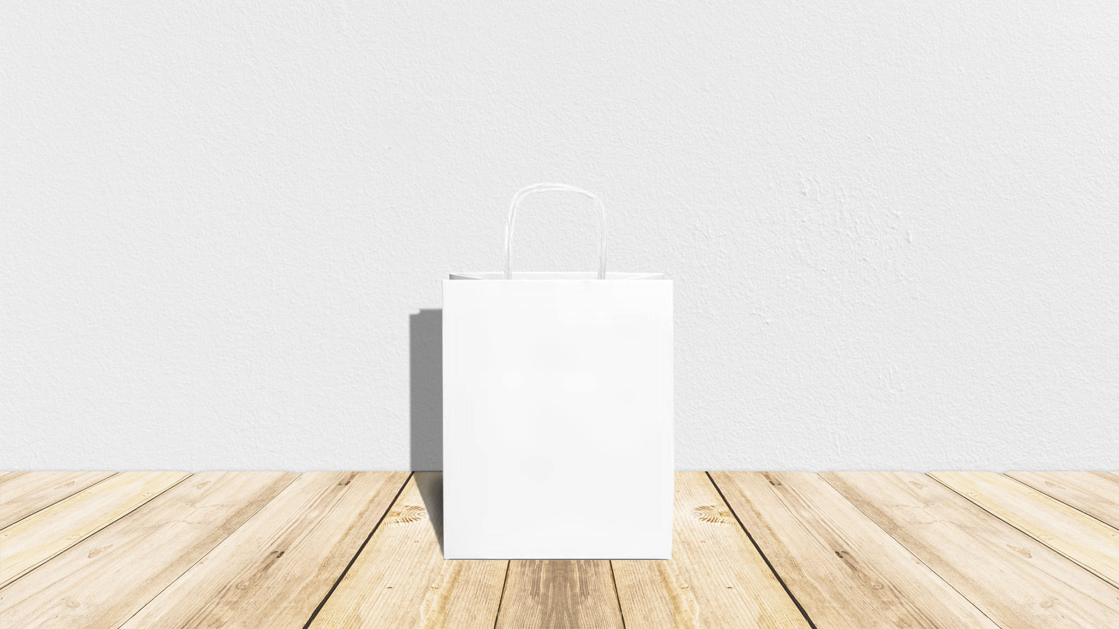 Modello Classic – carta bianca da 100 gr. – manico ritorto – formato  23x10x32 cm – confezione da 250 shopper – Shopper Web