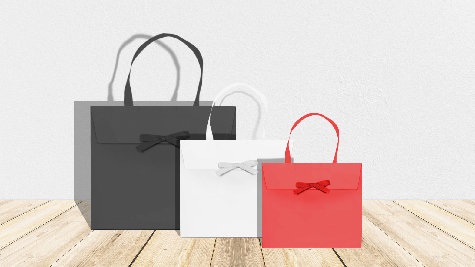 Shopper con Manico e Fiocco in Raso