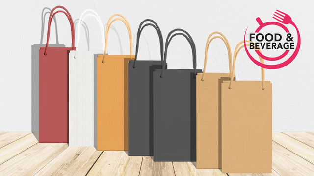 Shopper porta bottiglie - Manico in cotone