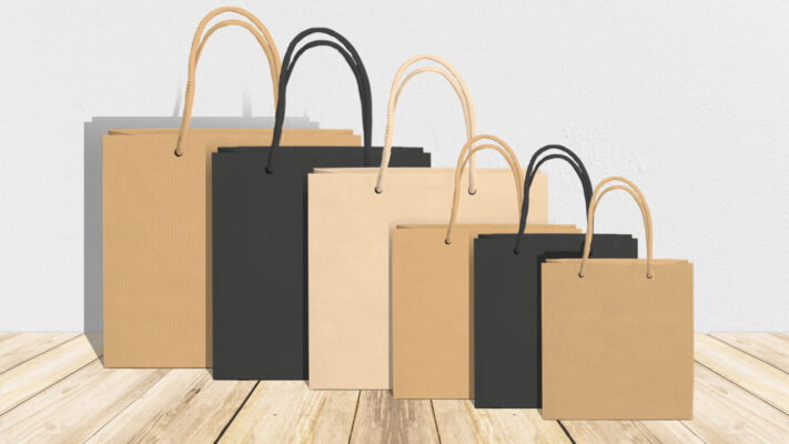 Shopper in Carta Avana e Avana Colorata