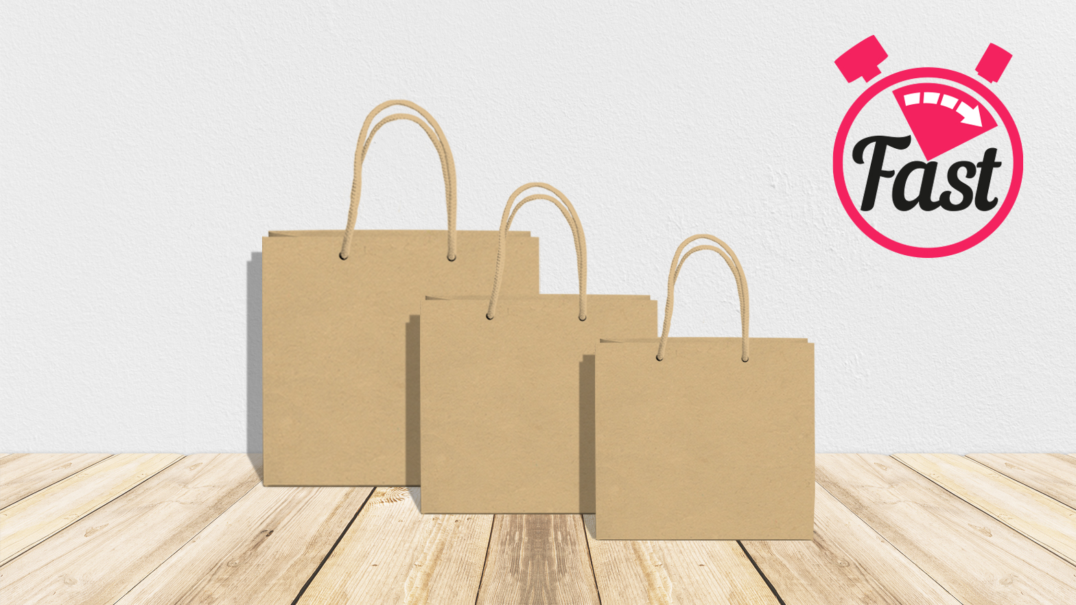 Shopper in Carta con manico in cotone: 2 gg. non stampate - 5 gg. personalizzate